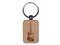 Electric Bass Guitar Rock Musical Instrument Engraved Wood Rectangle Keychain Tag Charm